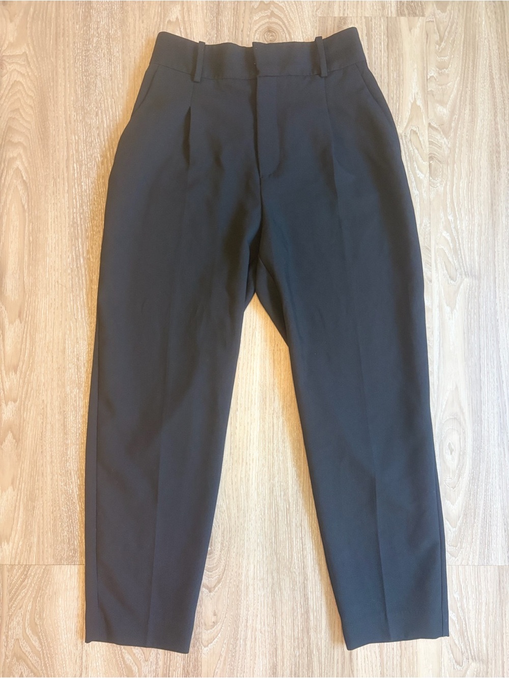 Zara Classic Black High-Waist  Tailored Trousers size M
